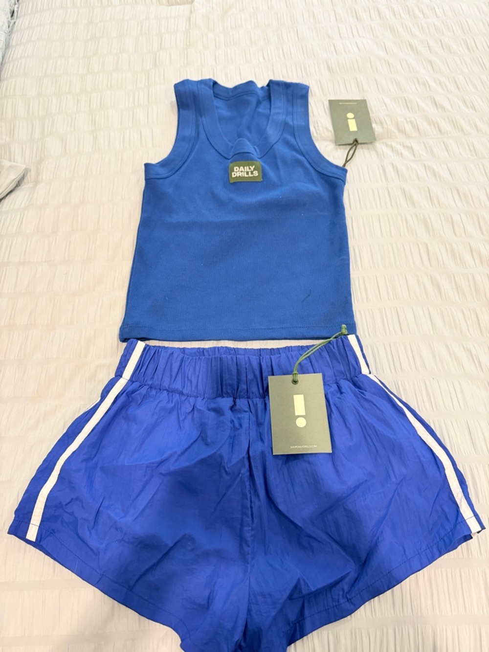 Daily Drills Cobalt Blue Tank Top and Athletic Shorts Set